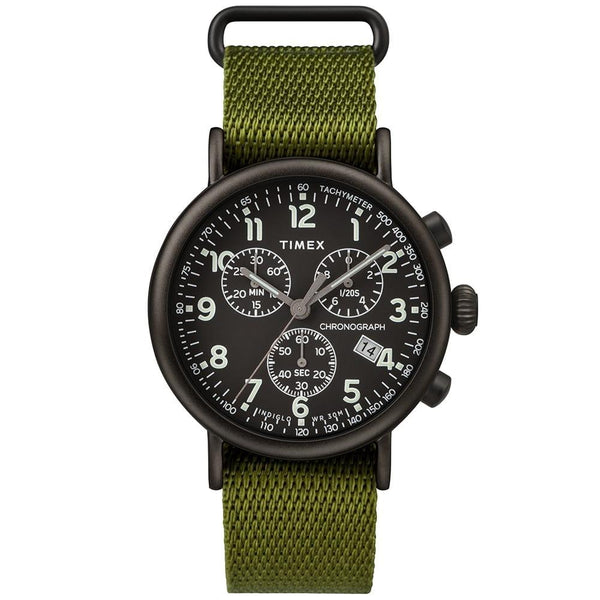 Timex Men's TW2T21400 Originals Chronograph Green Fabric Watch