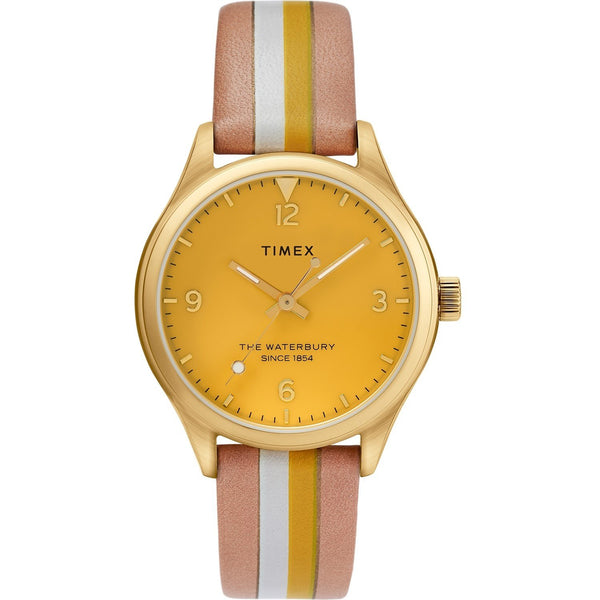 Timex Women's TW2T26600 The Waterbury Multicolored Leather Watch