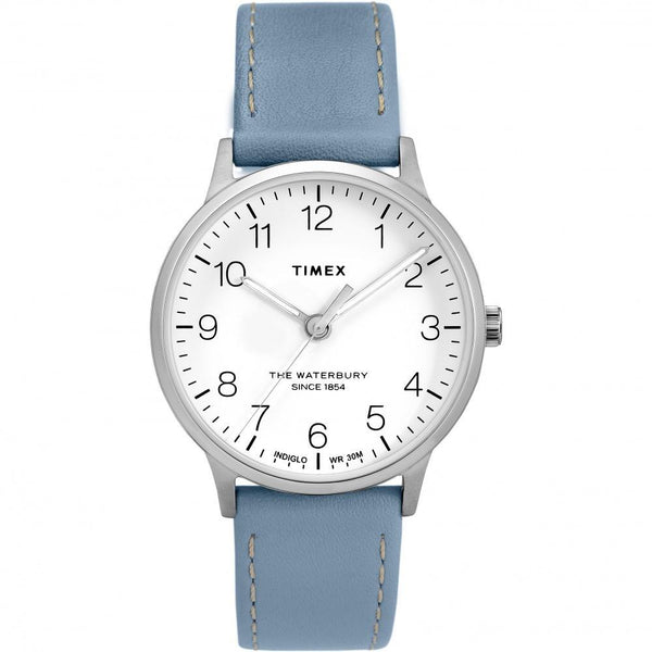 Timex Women's TW2T27200 The Waterbury Classic Blue Leather Watch