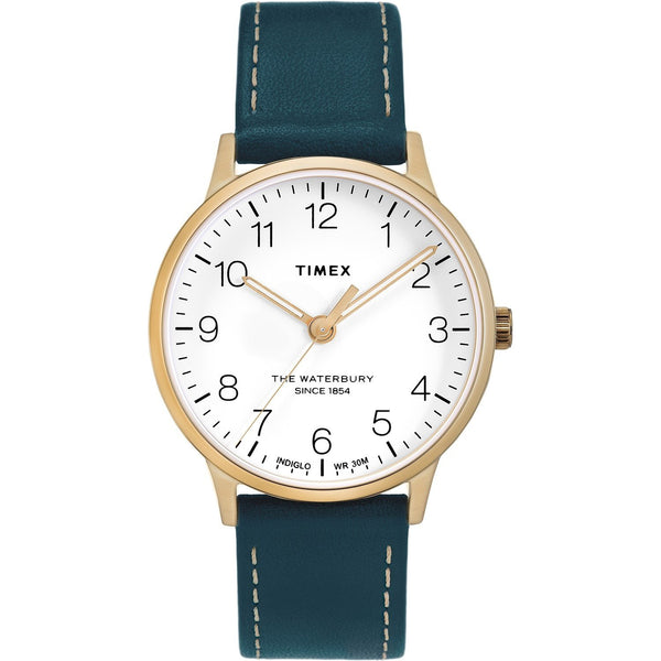Timex Women's TW2T27300 The Waterbury Classic Blue Leather Watch