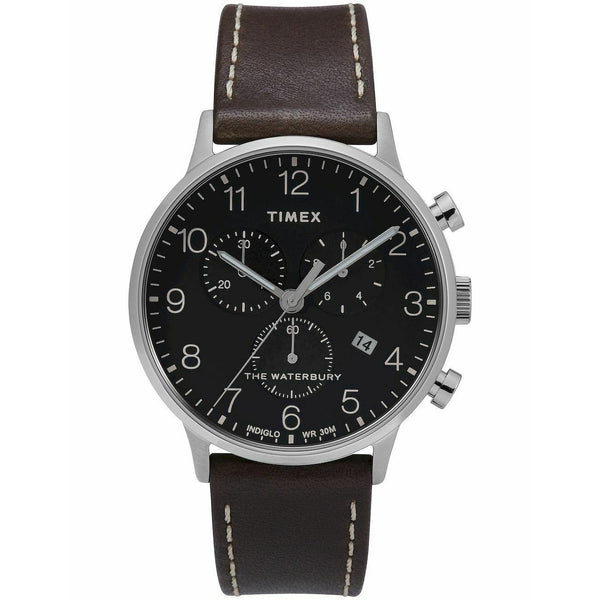 Timex Men's TW2T28200 The Waterbury Classic Brown Leather Watch