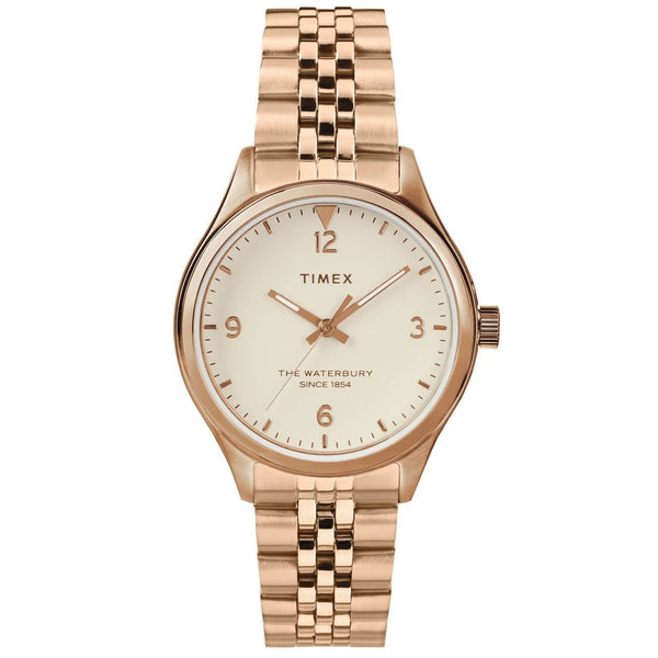 Timex Women's TW2T36500 The Waterbury Rose Gold-Tone Stainless Steel Watch