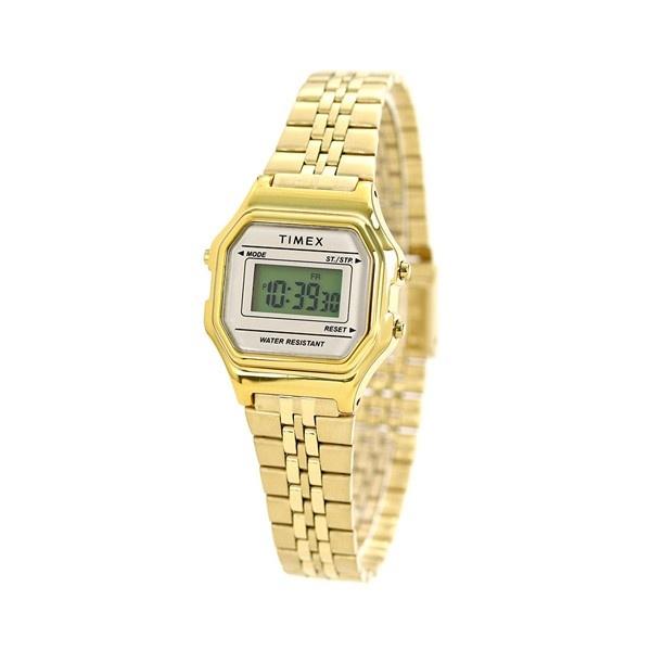 Timex Women's TW2T48400 Digital Mini Gold-Tone Stainless Steel Watch