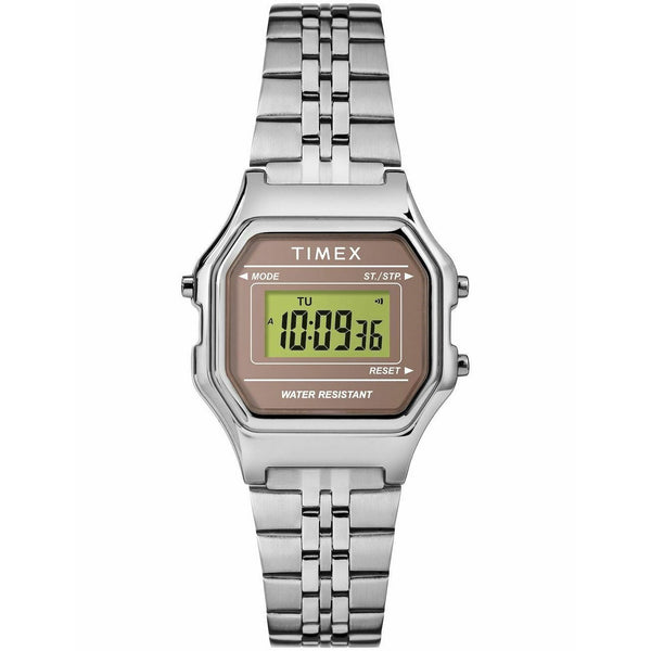 Timex Women's TW2T48500 Digital Mini Stainless Steel Watch