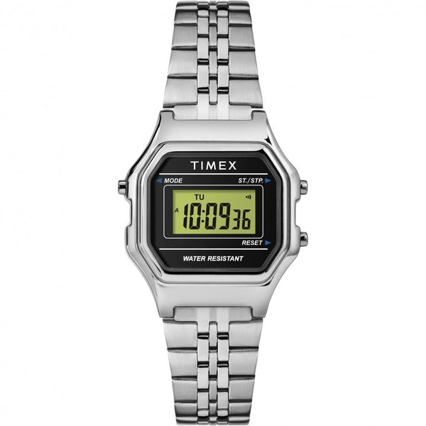 Timex Women's TW2T48600 Digital Mini Stainless Steel Watch