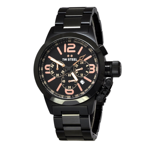TW Steel Men's TW312 Canteen Chronogrpah Black Stainless Steel Watch