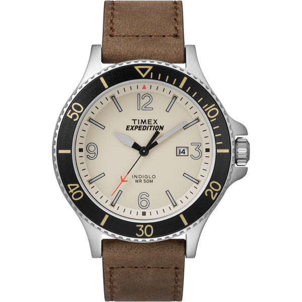 Timex Men's TW4B10600 Expedition Ranger Brown Leather Watch