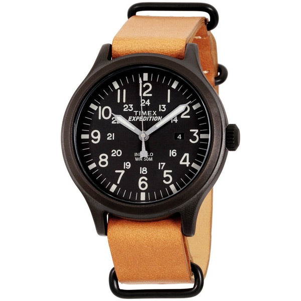 Timex Men's TW4B11600 Expedition Brown Leather Watch