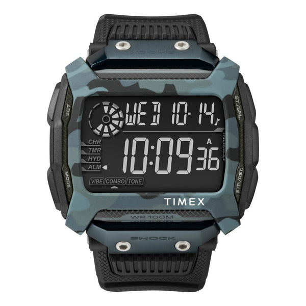 Timex Men's TW5M18200 Command Shock Black Plastic Watch