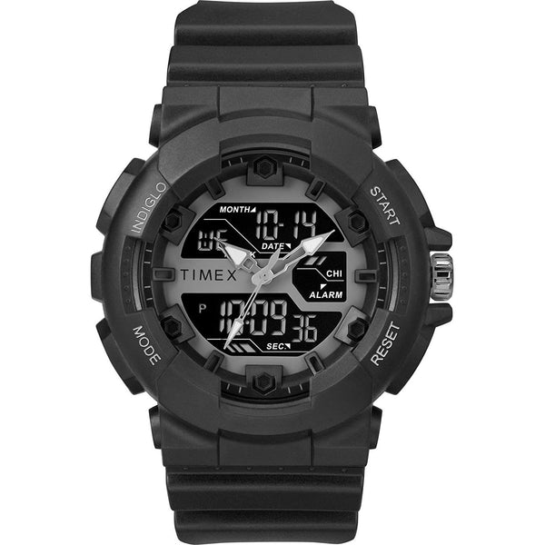 Timex Men's TW5M22500 HQ DGTL Black Silicone Watch