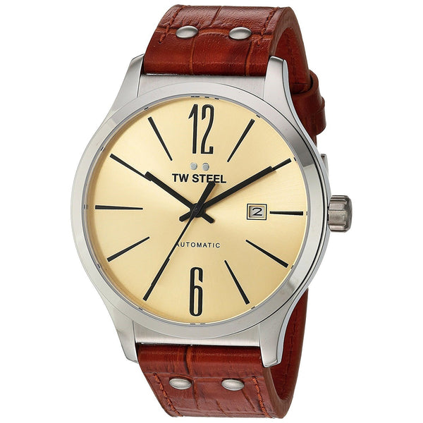 TW Steel Men's TWA1311 Slim Line Brown Leather Watch