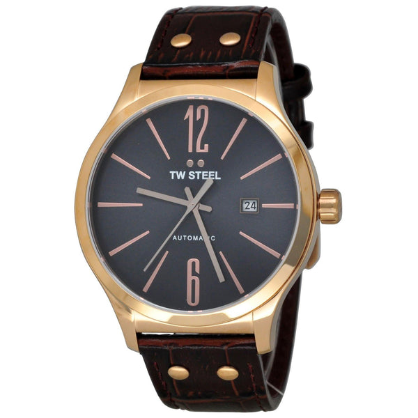 TW Steel Men's TWA1312 Slim Line Brown Leather Watch