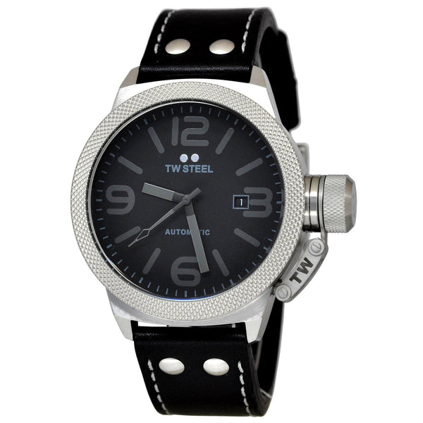 TW Steel Men's TWA201 Canteen Black Leather Watch