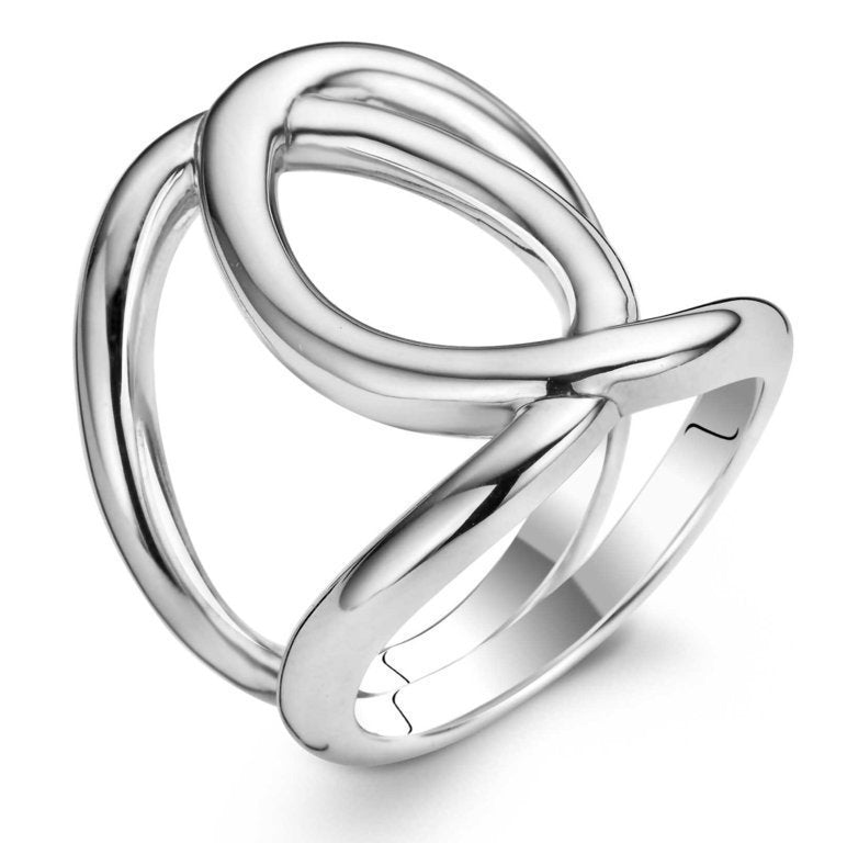 ENTWINED SILVER RING
