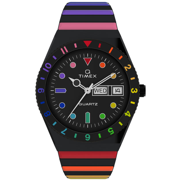 Timex Q Rainbow 36mm Black