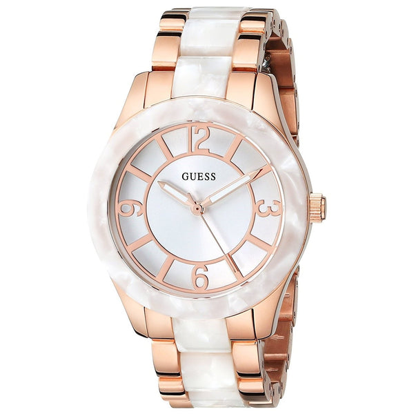 Guess Women's U0074L2 Marbelized Two-Tone Stainless steel and Polycarbonate Watch