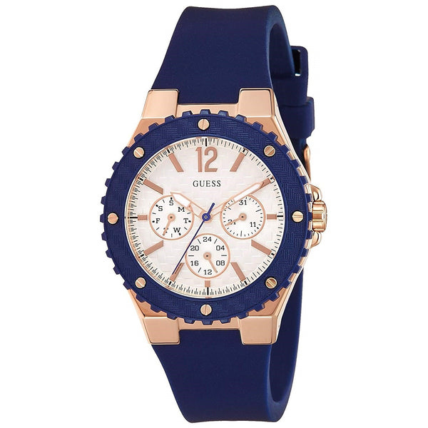 Guess Women's U0149L5 Chronograph Blue Silicone Watch
