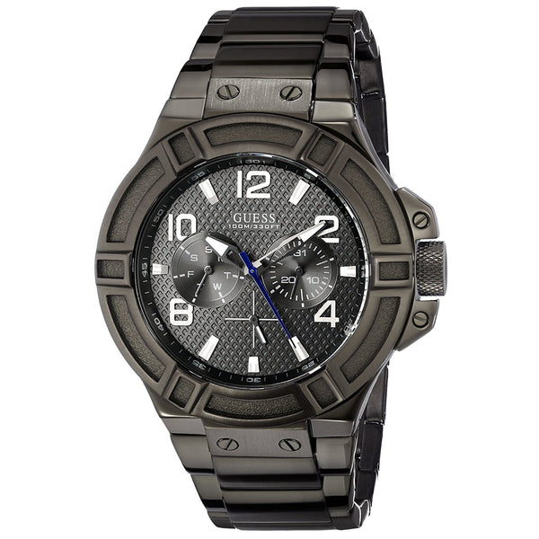 Guess Men's U0218G1 Classic Multi-Function Black Stainless Steel Watch