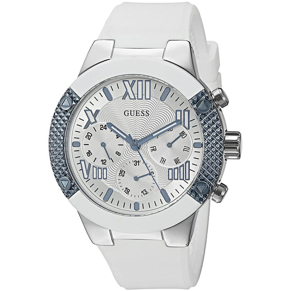 Guess Women's U0772L3 Multi-Function White Silicone Watch