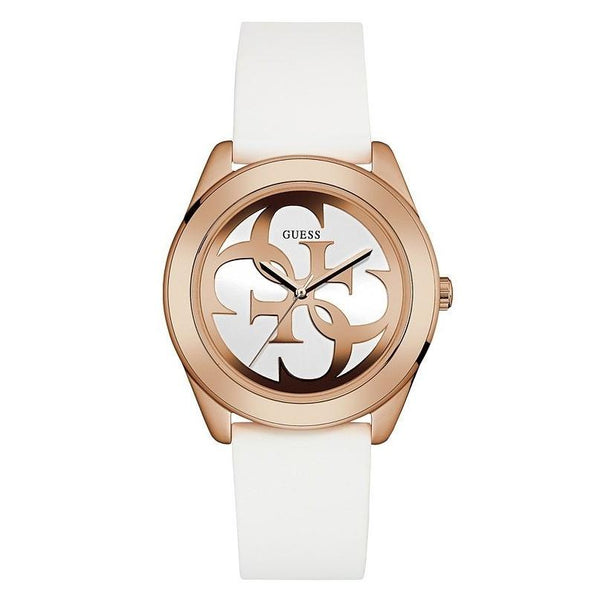 Guess Women's U0911L5 Casual White Silicone Watch