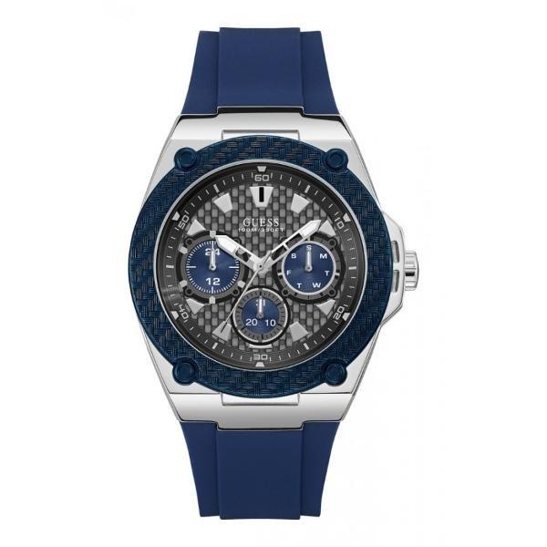 Guess Men's U1049G1 Casual Chronograph Blue Silicone Watch