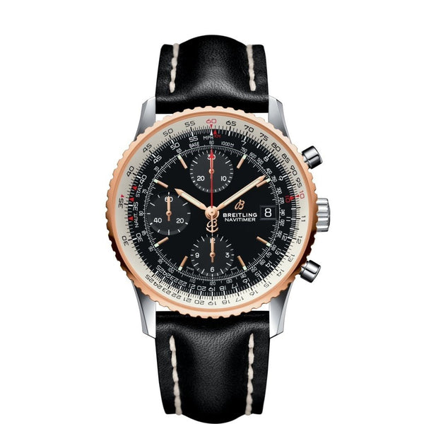 Breitling Men's U13324211B1X1 Navitimer 1 Chronograph Black Leather Watch