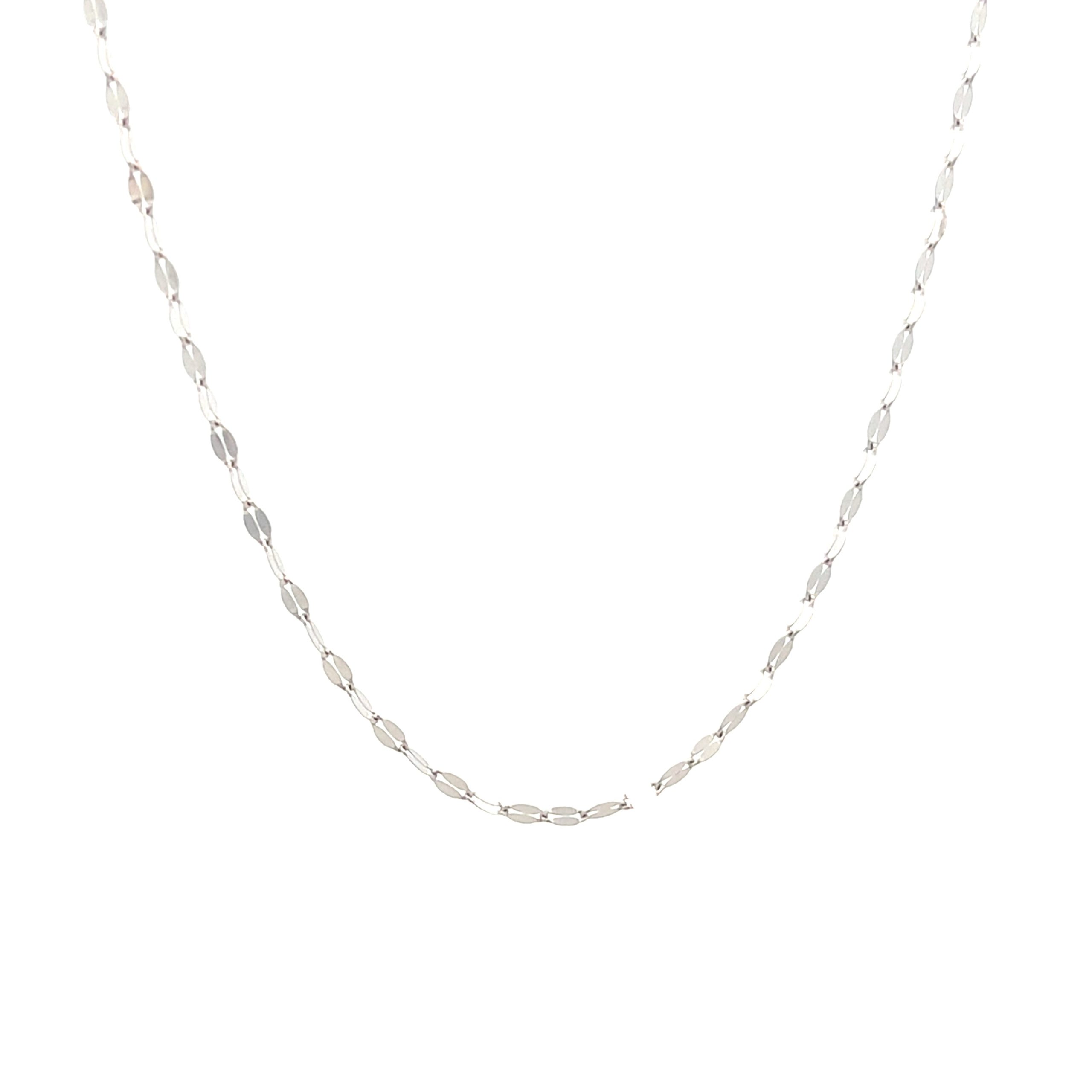 14k White Gold Sparkling Chain