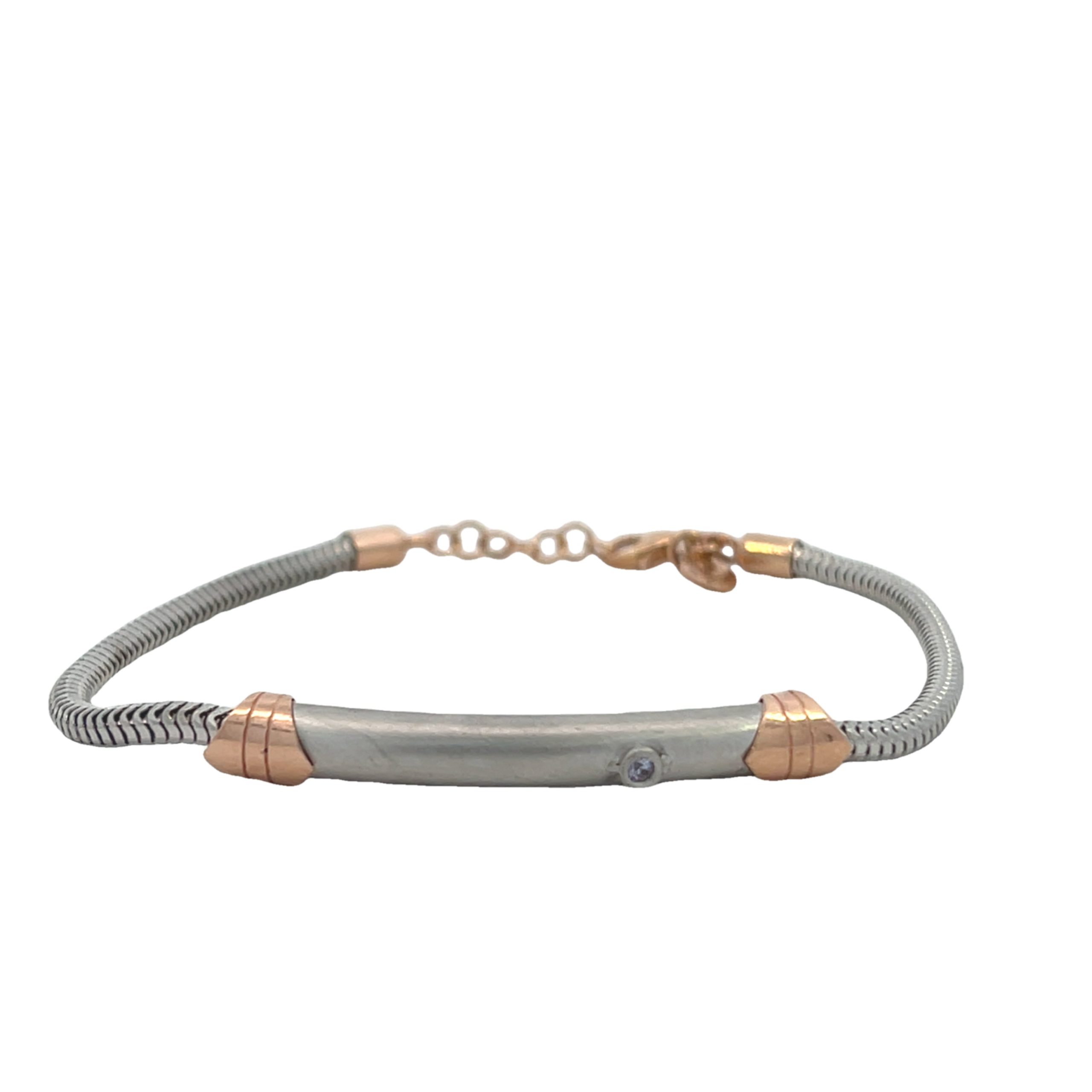 Hector by Marcello Pane Men Bracelet Silver & Rose Gold
