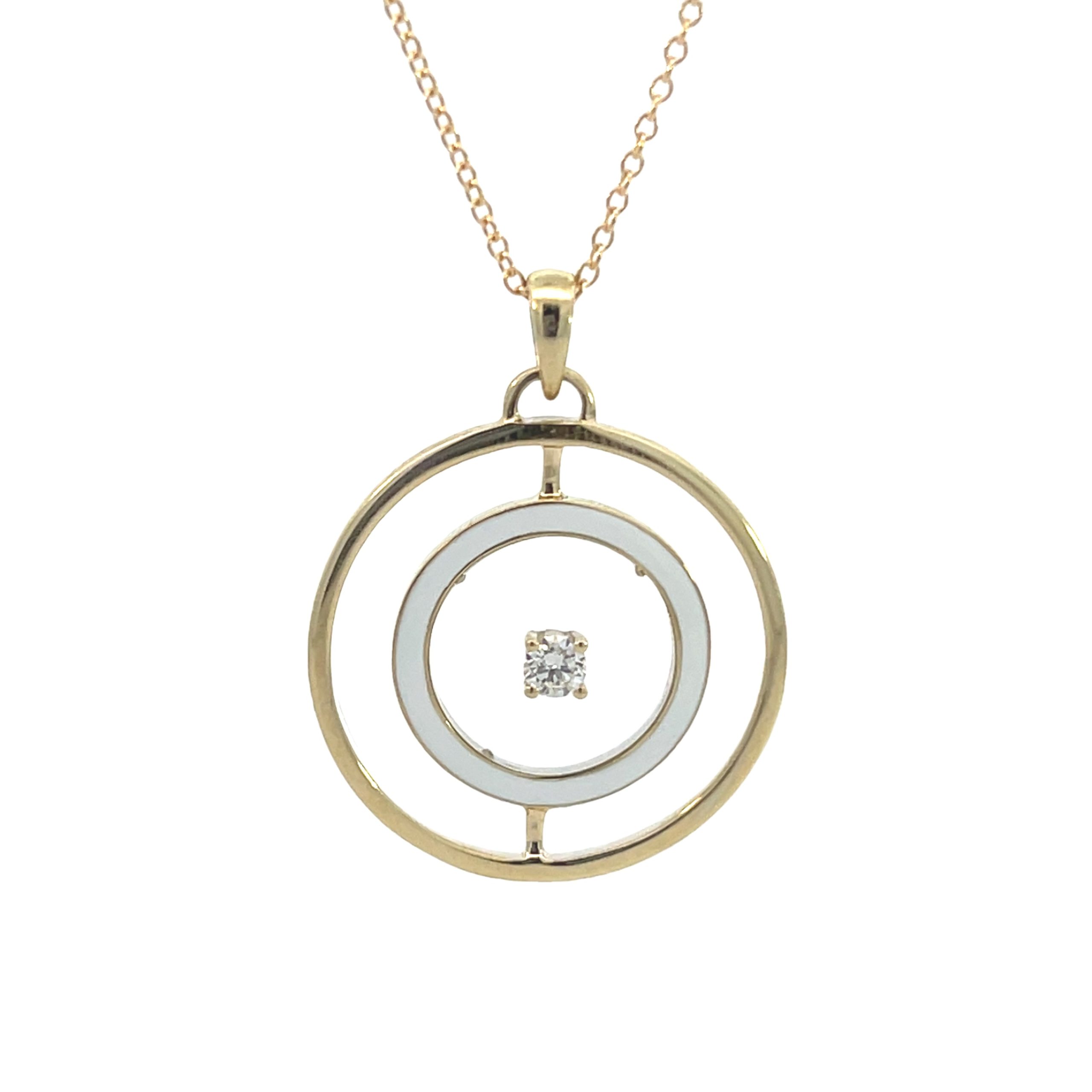 ZEGHANI PENDANT IN 14K GOLD WITH DIAMONDS