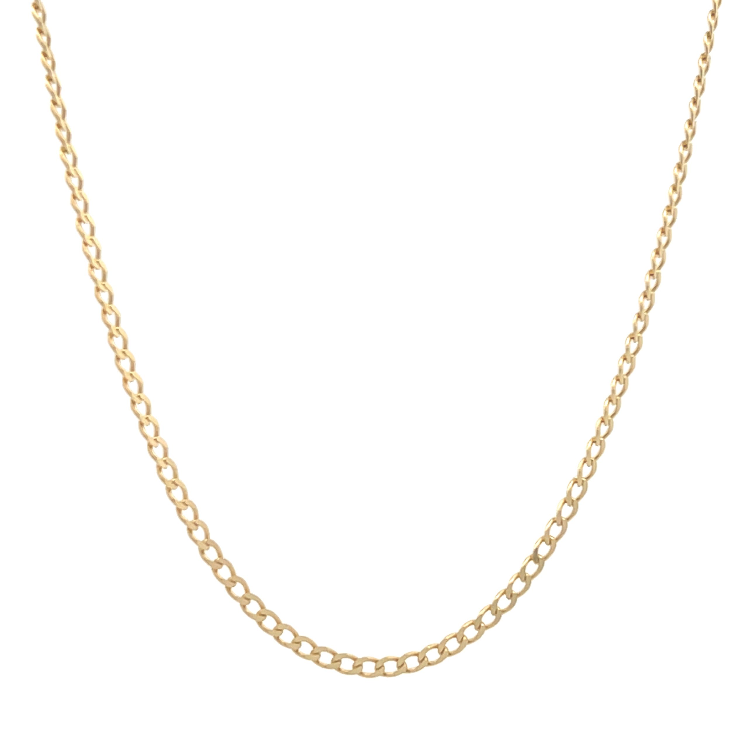 14K Gold Diamond Cut Small Cuban Chain