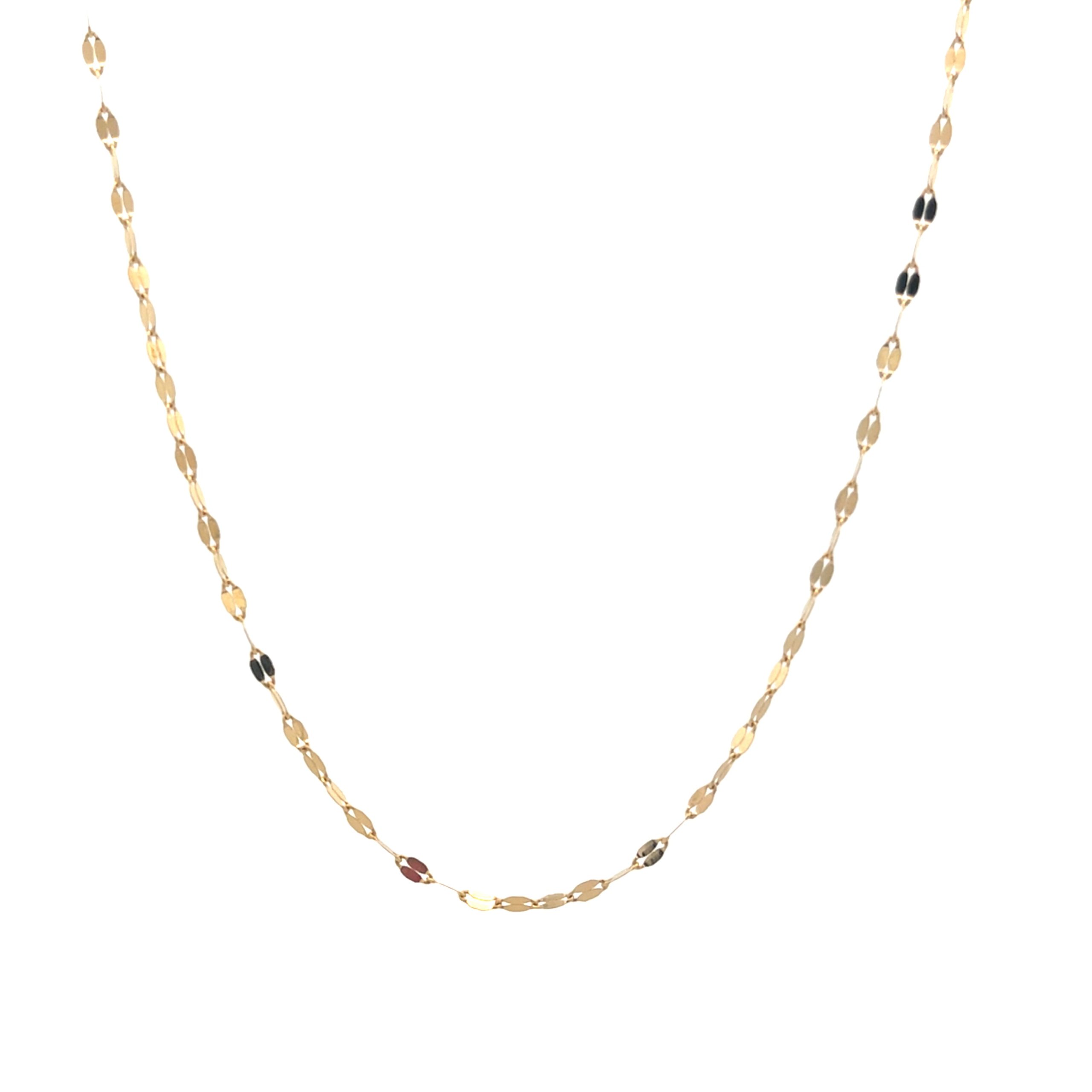 14K Gold Fancy Seed Link