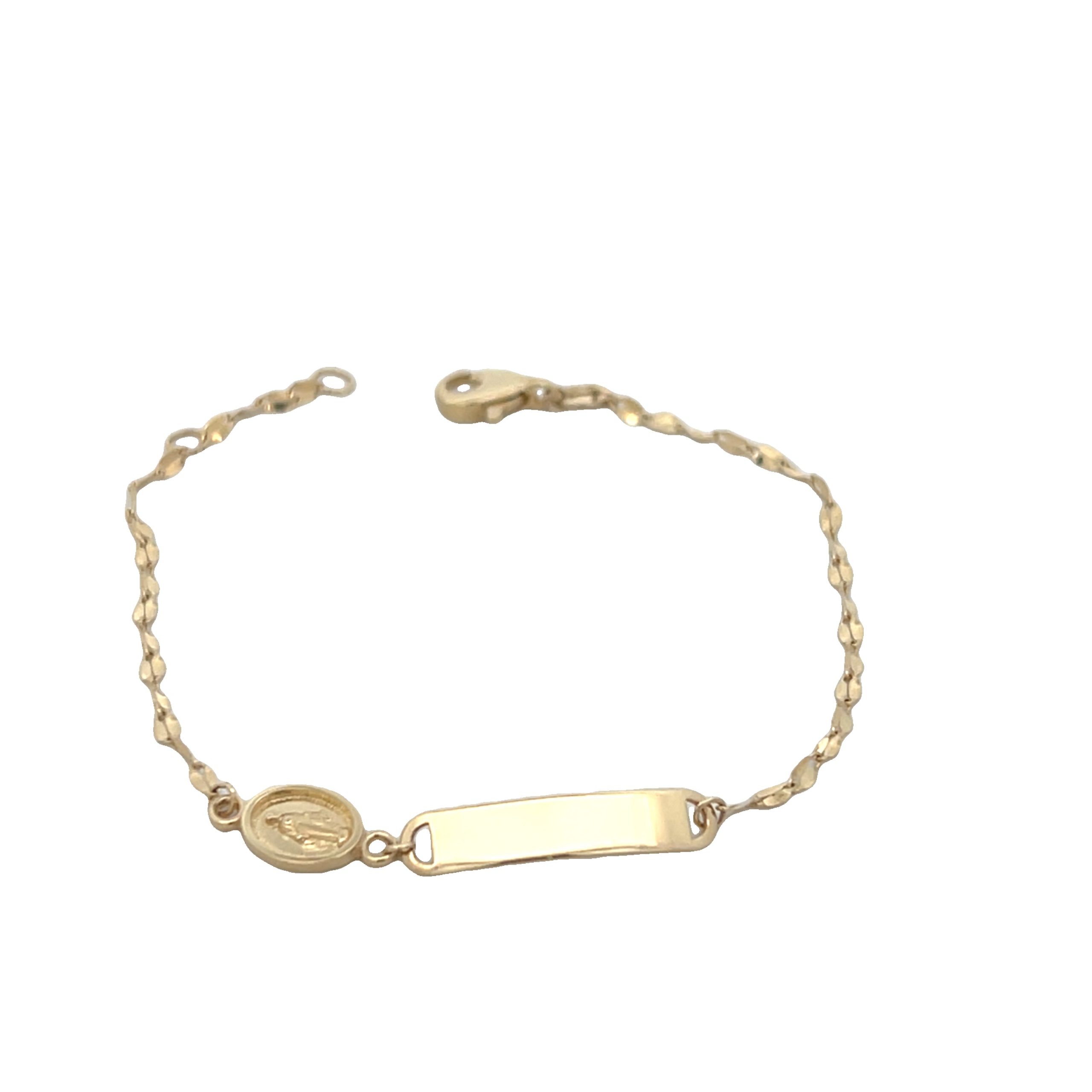 14k Gold Jesus Baby Bracelet
