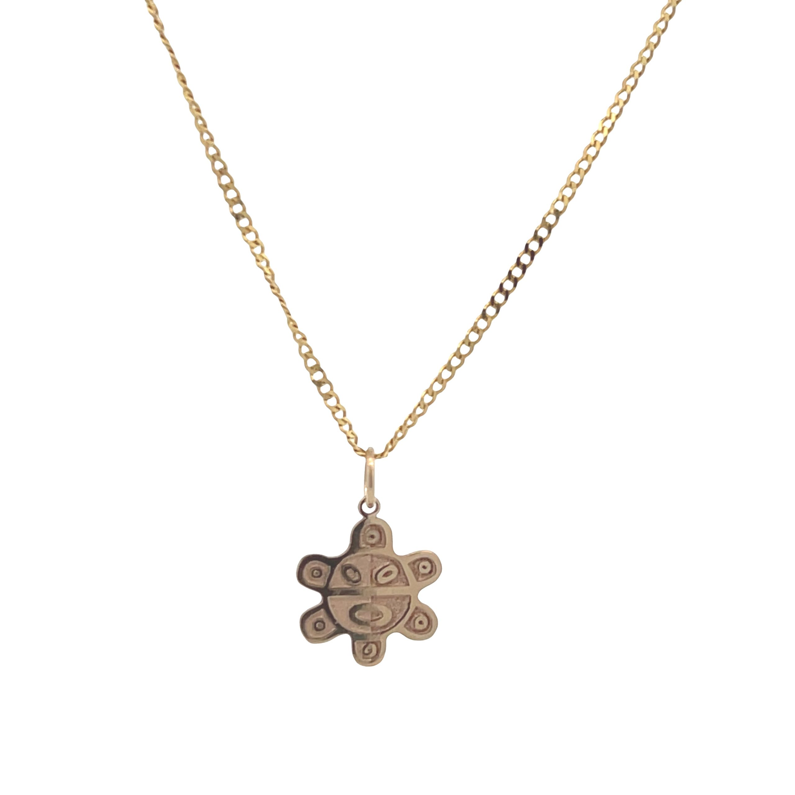 14K Gold Small Sol Taino