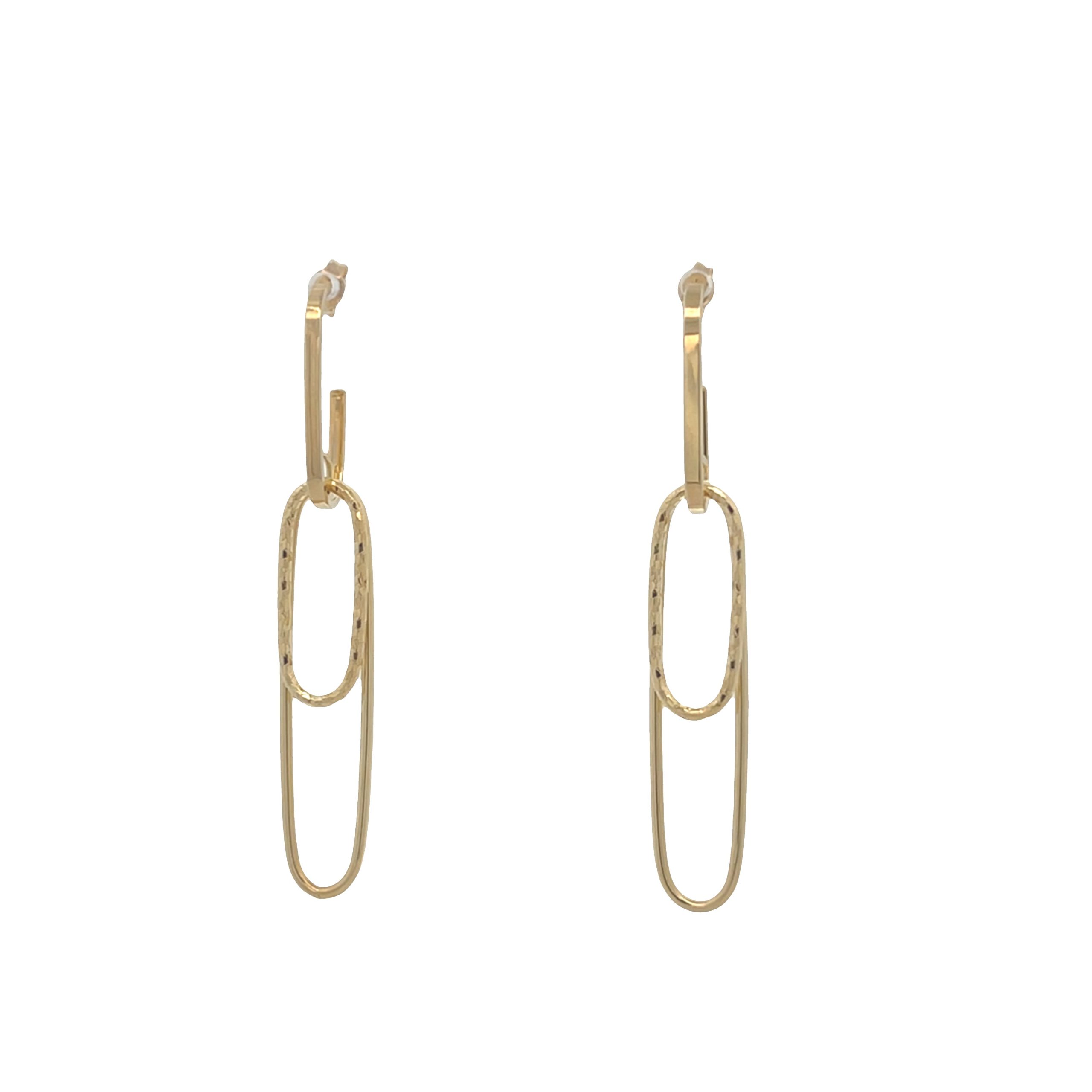 14K Gold Long Double Earrings