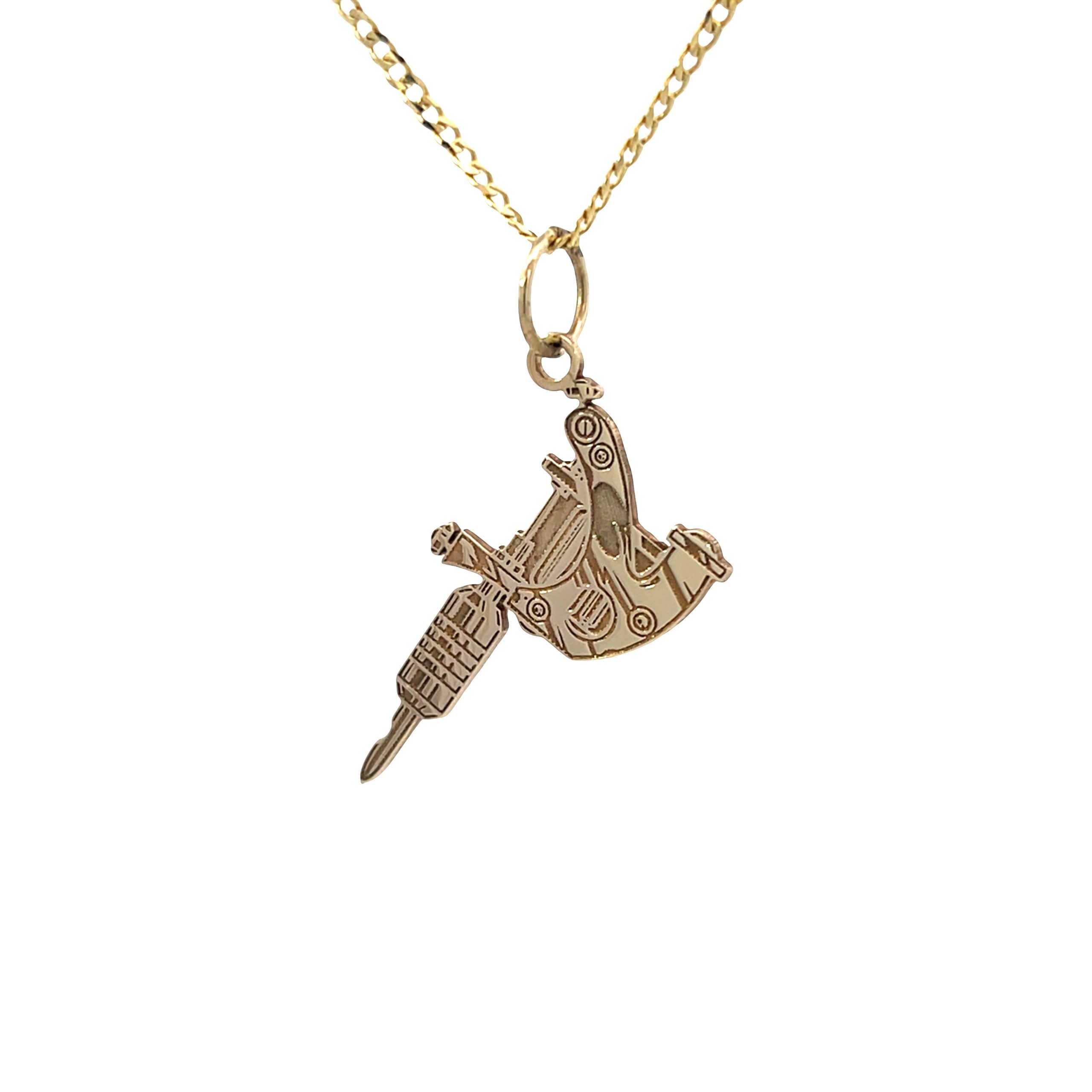 14k Gold Paint Machine Pendant