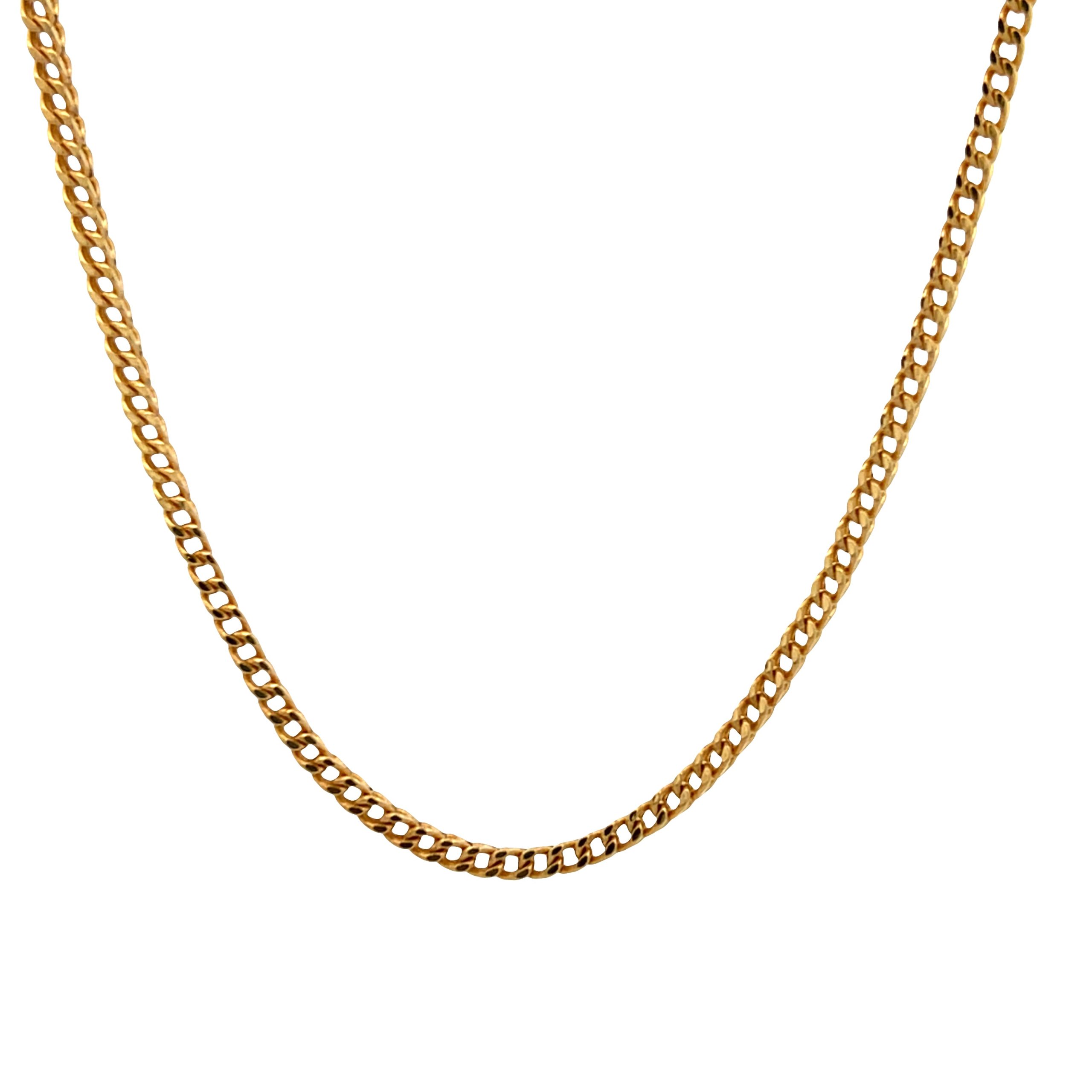 14K Gold Hallow Franco Chain