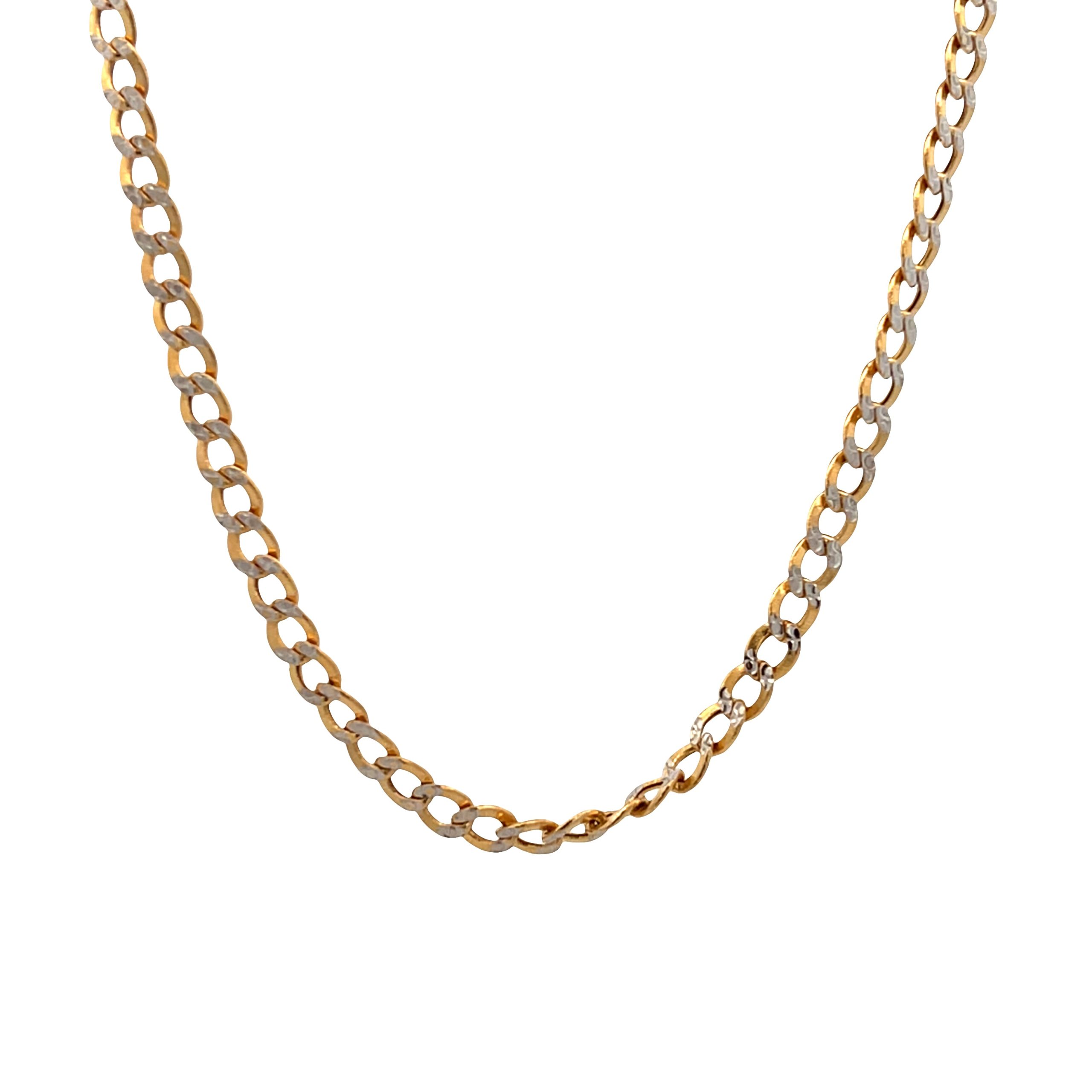 14K Cuban Chain Pave 2/t