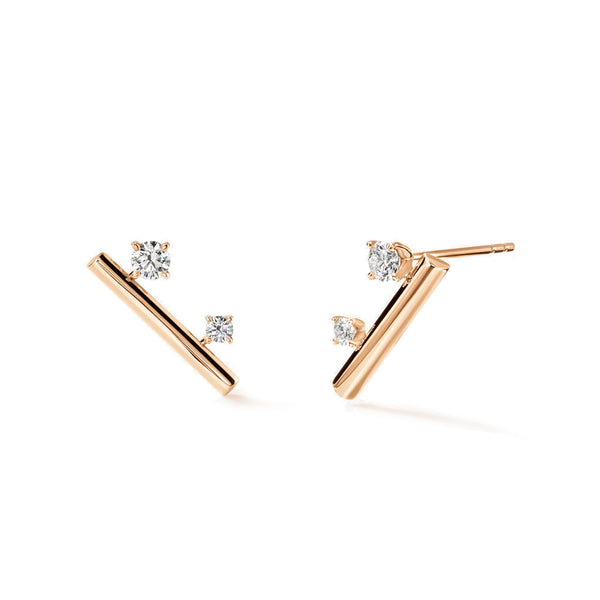 Hearts On Fire Barre Floating Diamond Climber Earrings