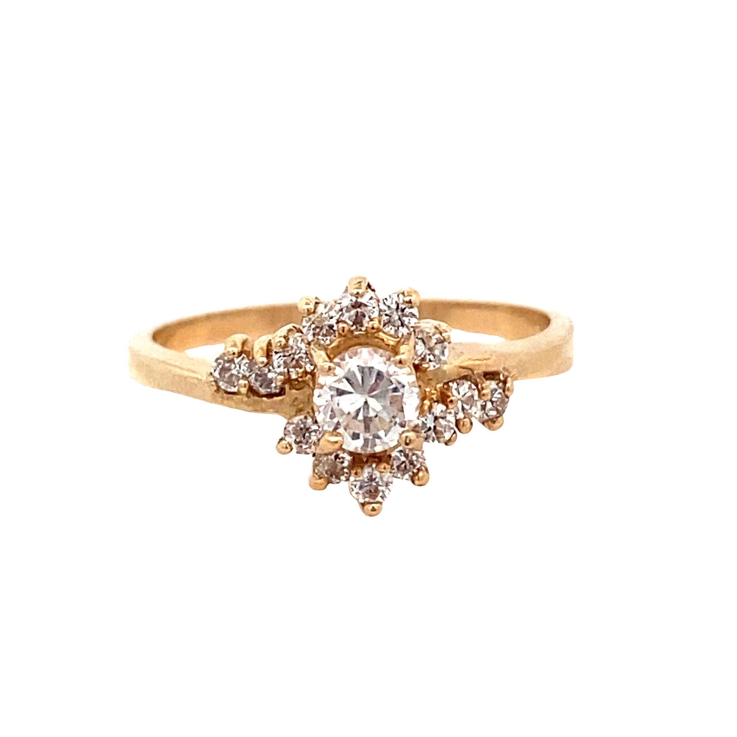 14K Gold Enchanting Elegance Fifteen Years Ring