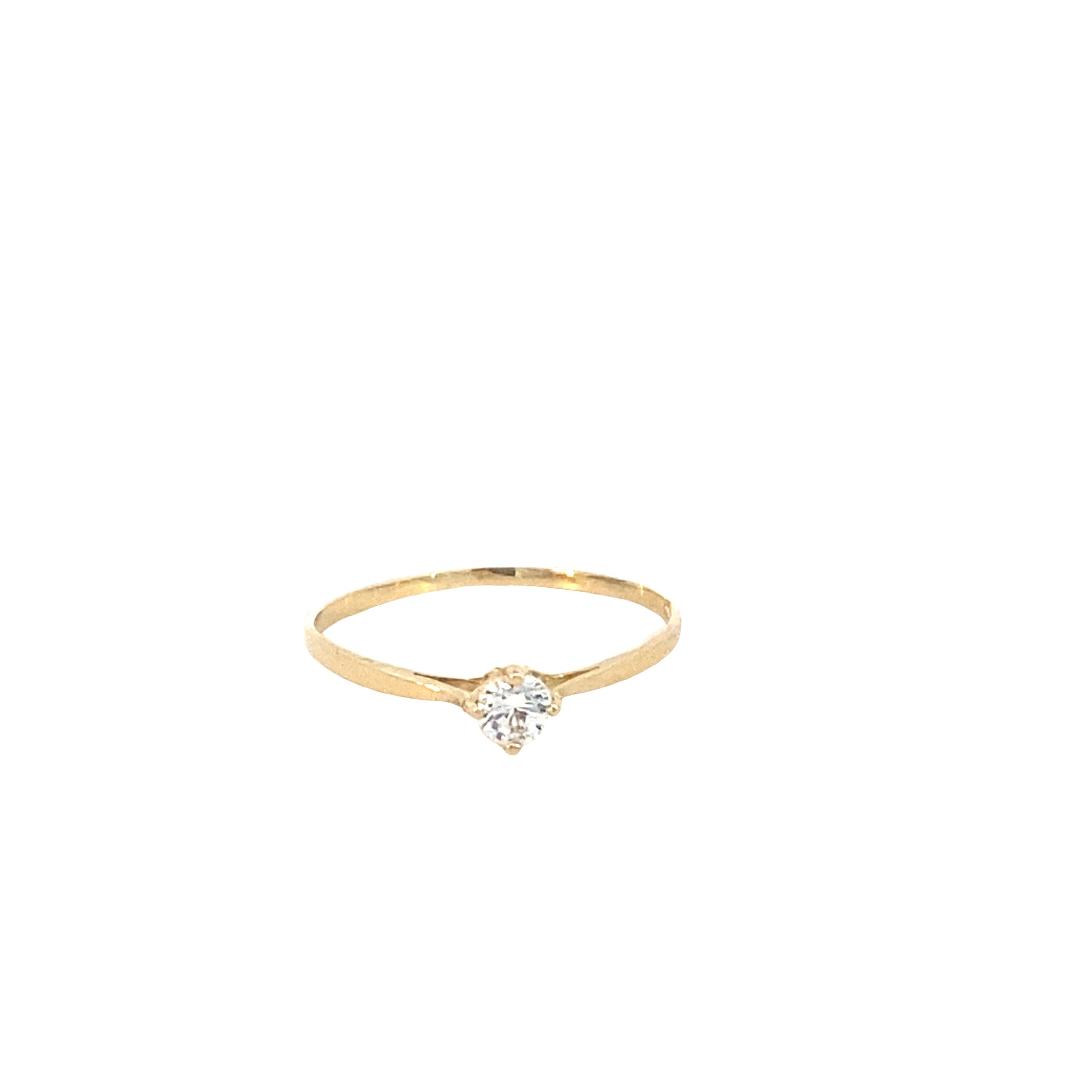 14K Gold Heartfelt Solitaire Ring