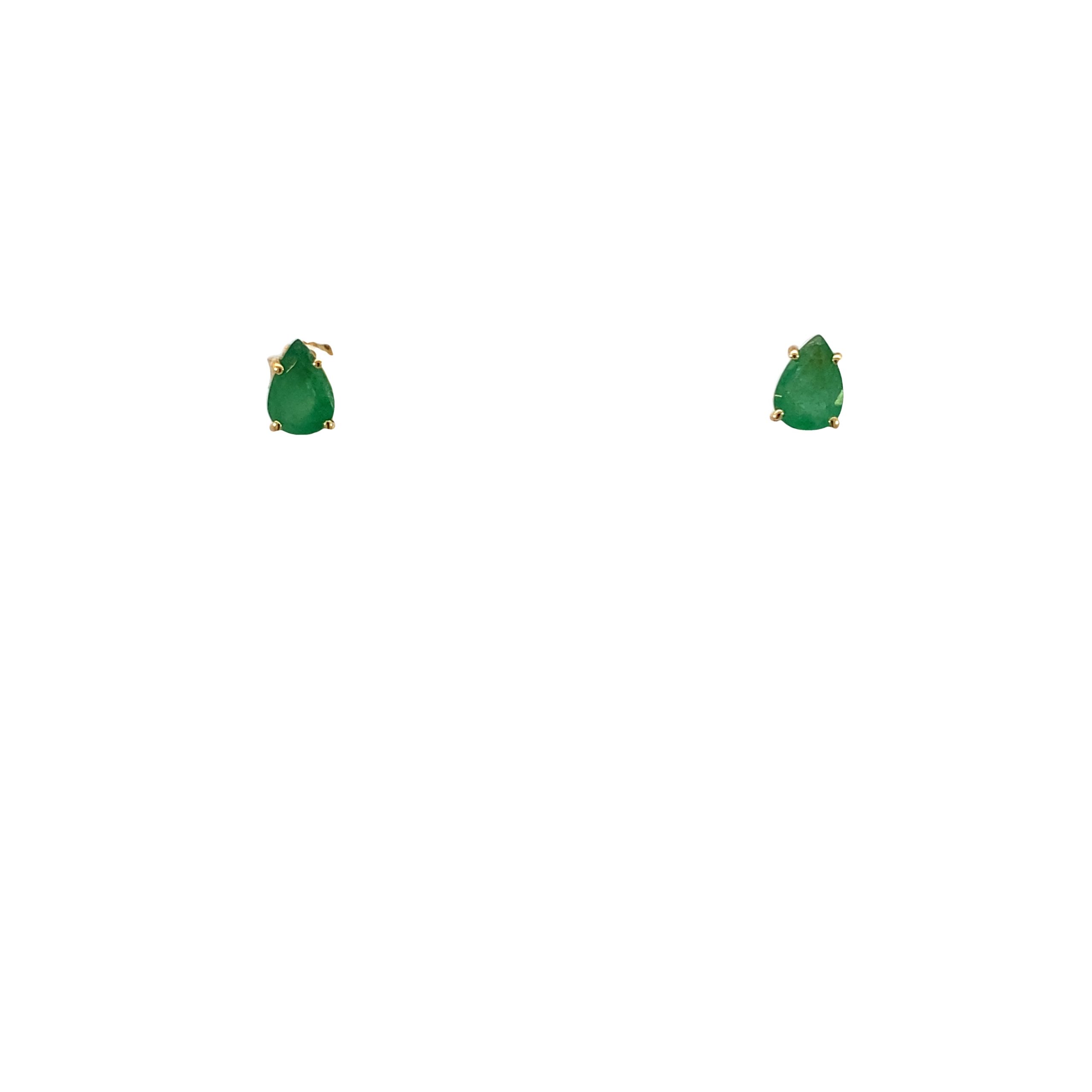 18K Gold Lucia Emerald Earrings