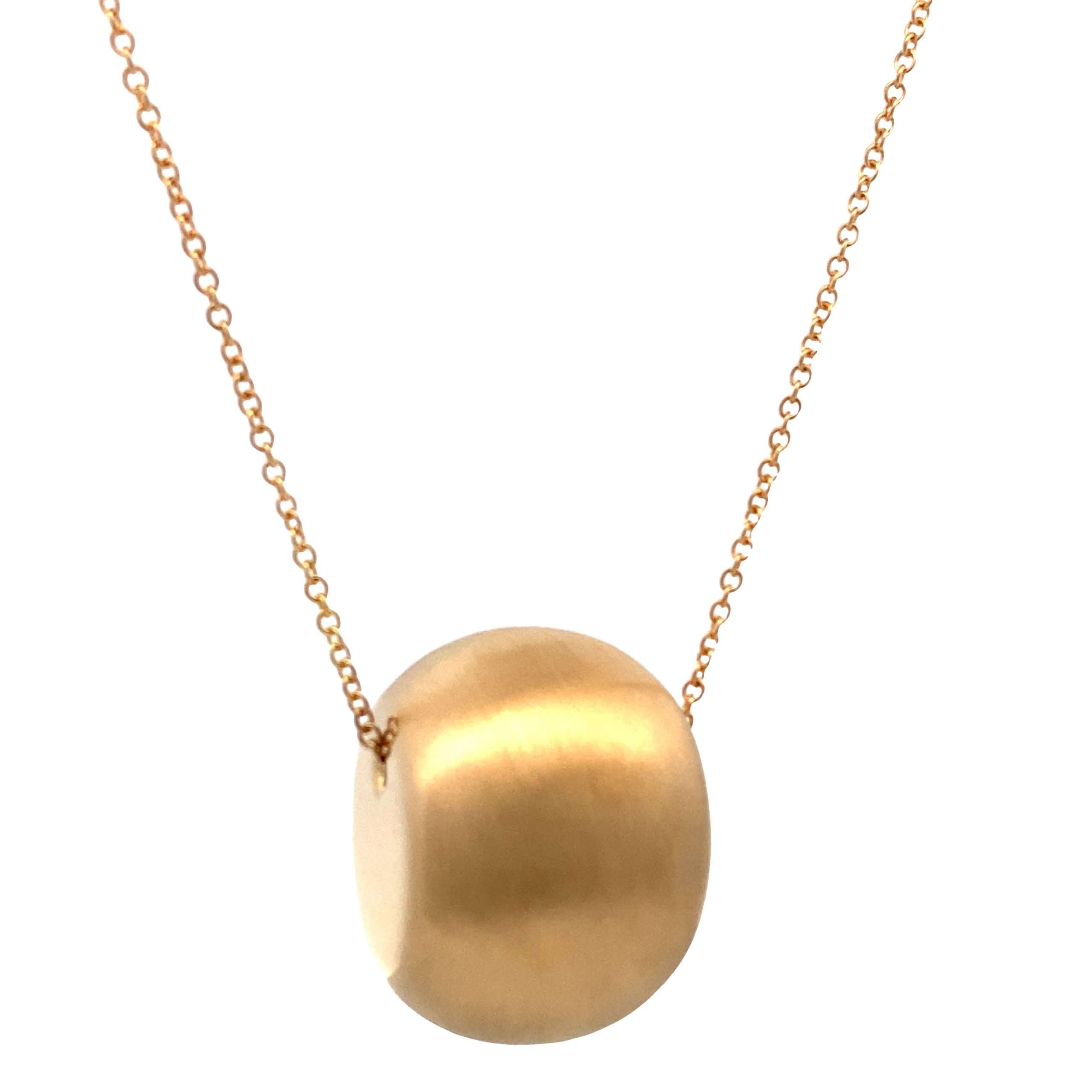 14K Statement Piece Brushed Big ball Necklace