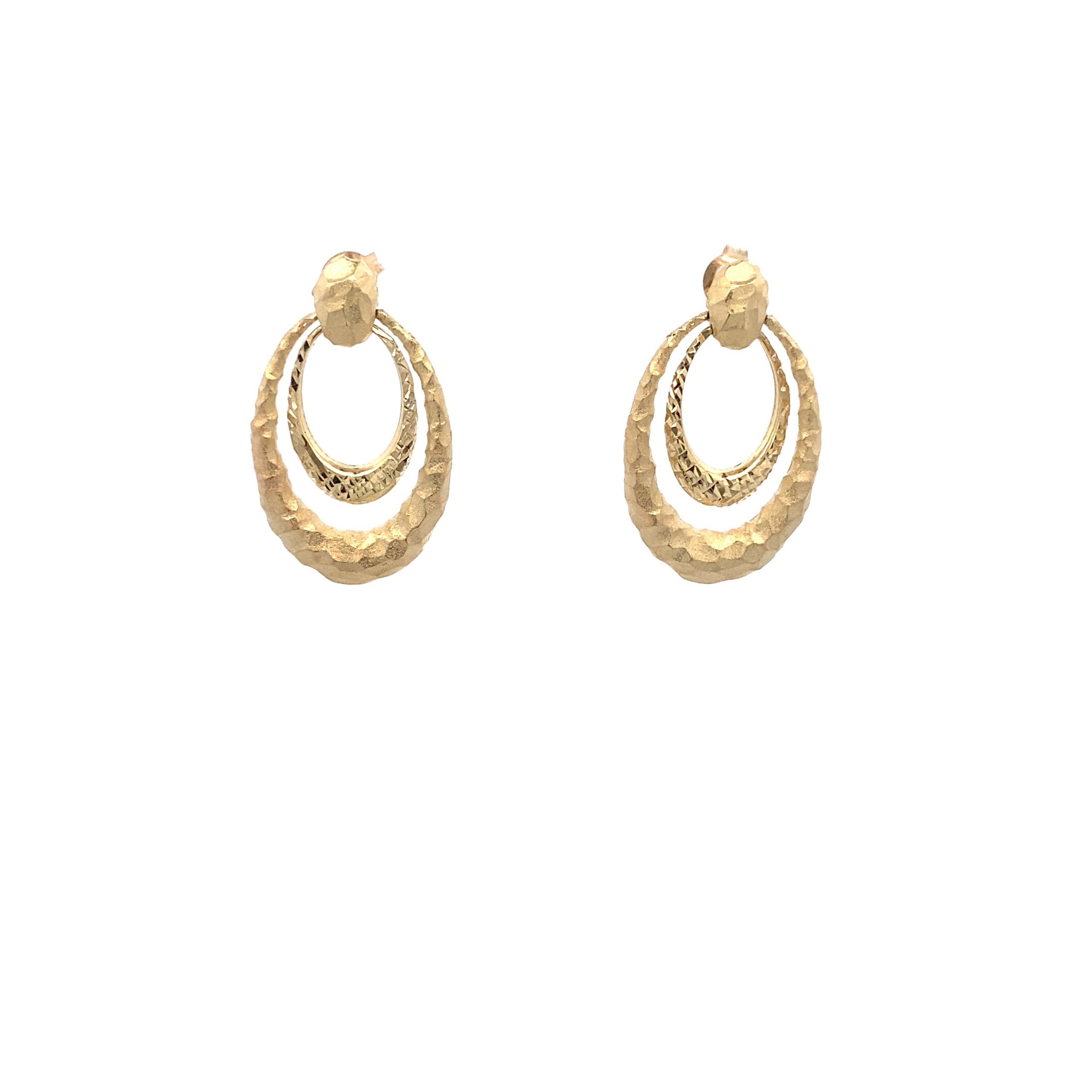 14K Gold Luxe Diamond Cut Earrings