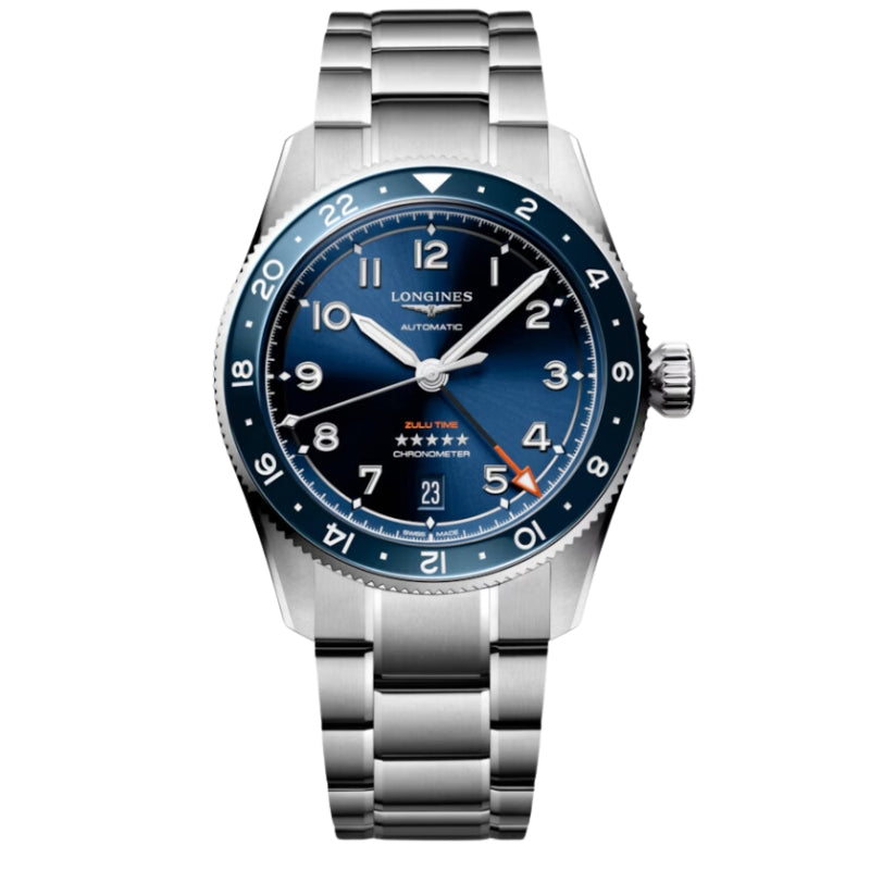 Longines Spirit Zulu Time Blue Bezel GMT 39mm - L3.802.4.93.6