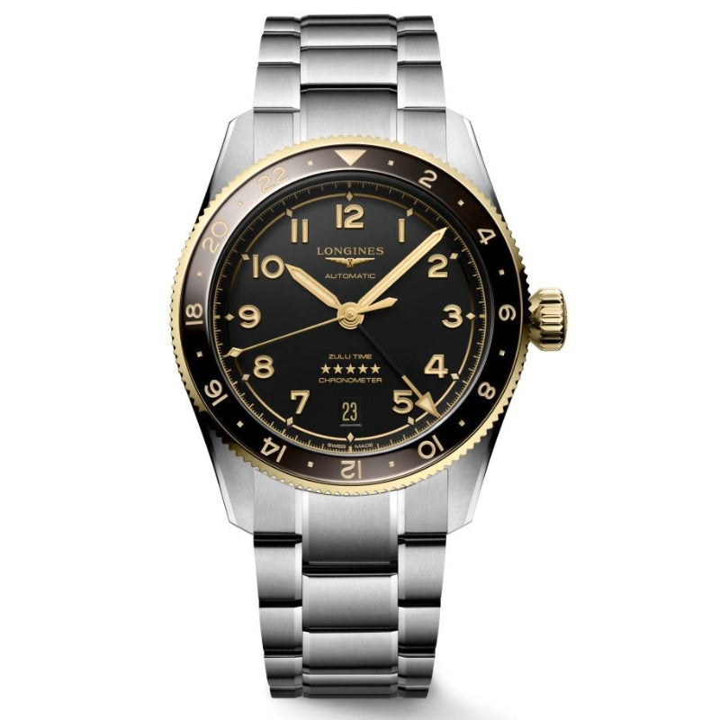Longines Spirit Zulu Time Two-Tone Steel and Yellow Gold GMT 39mm - L3.802.5.53.6