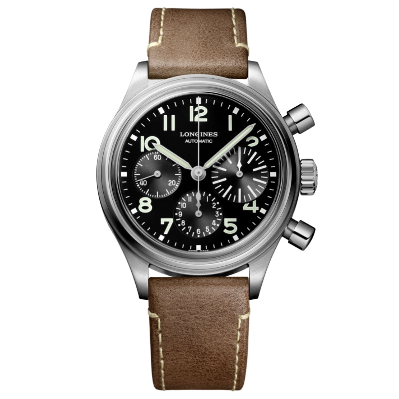 Longines Heritage Avigation Big Eye Chronograph Black Dial - L2.816.4.53.2