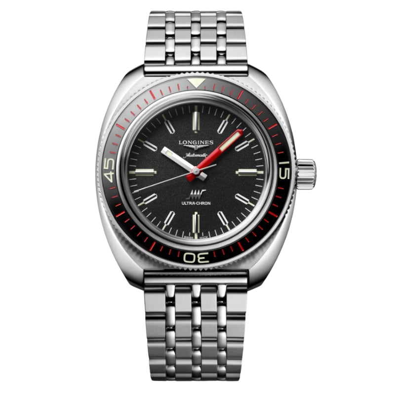 Longines Ultra-Chron Stainless Steel Black Dial - L2.836.4.52.6