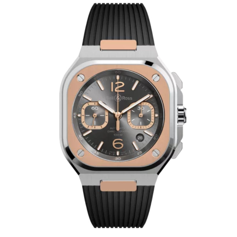 Bell & Ross BR-05 Chronograph Grey Steel & Gold - BR05C-RTH-STPG/SRB