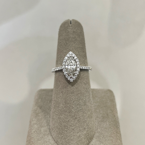 Moyer Collection White Gold 1.04 ct Marquise Diamond Complete Engagement Ring - 398005