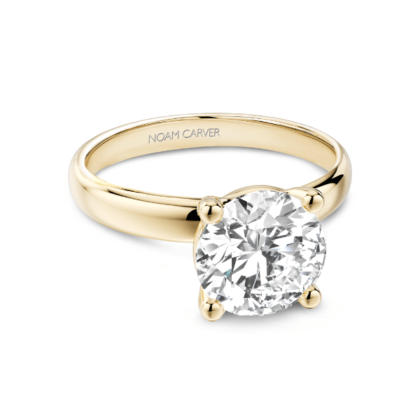 Noam Carver 14K Yellow Gold Round Brilliant Diamond Engagement Ring - BLU001-01YM28-A
